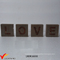 &quot;Love&quot; Recycler le bois en gros Rustic Vintage Sign Freestand Letters